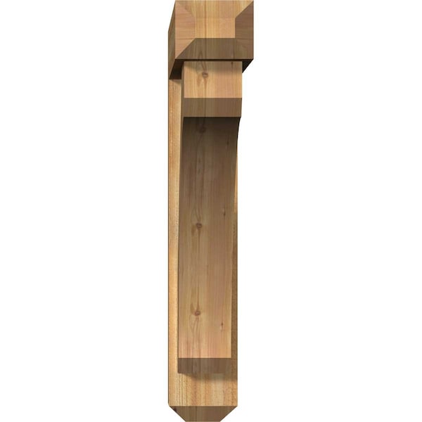 Legacy Craftsman Rough Sawn Bracket W/ Offset Brace, Western Red Cedar, 8W X 46D X 46H